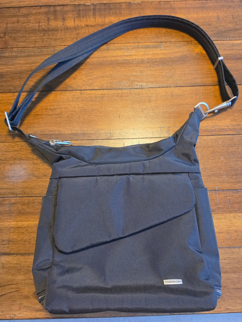 Travelon Lightweight Purse w/ Side Water Bottle Pockets, Black
